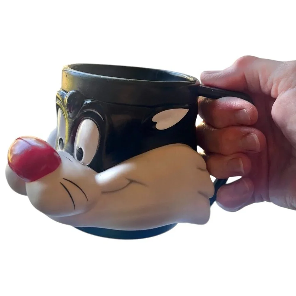 Warner Bros Sylvester The Cat 3D Mug  Vintage 1992 Promotional Partners Plastic
